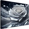 Quadro su tela Fiori di rosa argentati 100x70 Feeby Quadro Anteprima dell’immagine prodotto 1