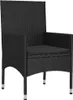 vidaXL 4-tlg. Garten-Lounge-Set mit Kissen Schwarz Poly Produktbild-Vorschau 6