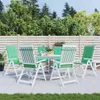 Gartenstuhlauflagen für Hochlehner 6 Stk. Grün 120x50x3cm Produktbild-Vorschau 2