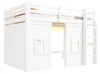 Lit mezzanine 140 x 200 cm en pin massif et MDF avec Voir les images du produit 6