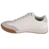 A side view of a white SKECHERS sneaker with a gum sole. Produktbild-Vorschau