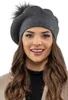 Vivisence Baskenmütze Damen mit bommel Universalgröße - Produktbild-Vorschau 1