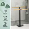 eluno Stand-Handtuchhalter freistehend, 2 Stangen, Produktbild-Vorschau 6