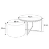 Couchtisch CIRI-X mit Hocker Gold Chrom/ weiß hochglanz Produktbild-Vorschau 3
