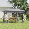 UISEBRT Silber 4x4 m Pop-Up Pavillon, Faltpavillon Produktbild-Vorschau 1