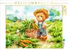 CALVENDO Puzzle Teddy erntet Möhren im Feld | 2000 Teile Produktbild-Vorschau 1