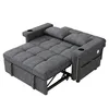 Tweezits slaapbank - 145 x 141,5 x 90 cm, grijs Productafbeelding-voorbeeld 12