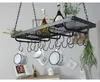 Eisen Topfhänger schwarz 60x28x7cm Wurstkrone Kräuterkorb Produktbild-Vorschau 3