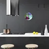 Glasuhr Wanduhr Küchenuhr Echt-Glas 30fi cm Orchidee Spa Produktbild-Vorschau 3