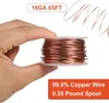 A hand holds a spool of copper wire. Text overlays provide product details. Produktbild-Vorschau