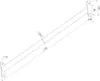A technical drawing of a metal bar with dimensions indicated. Produktbild-Vorschau