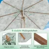 Parasol COSTWAY φ 270 cm, parasol de jardin en bois, Voir les images du produit 5