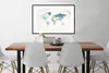 MuchoWow® MuchoWow® Gerahmtes Poster Weltkarte - Pastell - Produktbild-Vorschau 3