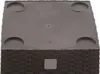The image shows the bottom view of a brown plastic planter with a woven texture. Anteprima dell’immagine prodotto