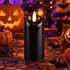 LED Kerze Batterie Kerze Grablicht Flammenlos Schwarz mit Produktbild-Vorschau 8
