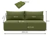 Sofello Sofa LUNO boucle mit Schlaffunktion Olive – Moderne Produktbild-Vorschau 7