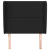 Kopfteil mit Ohren Schwarz 103x23x118/128 cm Kunstleder Produktbild-Vorschau 3