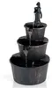 COSTWAY Gartenbrunnen mit Pumpe, 3-stufiger Springbrunnen Produktbild-Vorschau 1