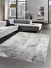 Teppich modern Kurzflor Wohnzimmerteppich abstrakt grau Produktbild-Vorschau 1