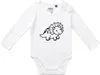 Huuraa Baby Body Triceratops Dinosaurier 62 White  Produktbild-Vorschau 1