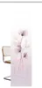 A sheer curtain with a floral print is shown next to a chair. Produktbild-Vorschau