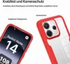 Close-up shots of a red phone case highlighting its features. Produktbild-Vorschau