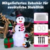 COSTWAY 180cm Bonhomme de neige gonflable avec pingouins, Voir les images du produit 6