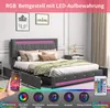 A bedroom scene featuring a bed with LED lighting. Náhľad obrázku produktu