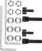 A set of repair parts for headphones, including screws, washers, and Allen wrenches, laid out on a white background. Voir les images du produit