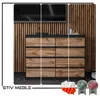 Große Kommode 120 cm, schwarze Eiche Wotan, moderner Produktbild-Vorschau 10