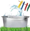 Badewanne Verzinkte Zinkwanne Ovale Pflanzgefäße Blumentopf Produktbild-Vorschau 1