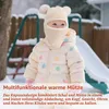 Kinder Wintermützen-Schal-Set 2-teilig Pink/Beige 2-5 Jahre Produktbild-Vorschau 3