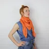Baumwollschal – orange – silberner Lurex – quadratischer Produktbild-Vorschau 7