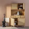 sweeek - Küchenschrank aus Holz und Rattan-Geflecht mit 4 Produktbild-Vorschau 7
