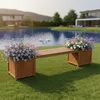 Mucola Gartenbank mit Blumenkästen Holzbank Holz Garten Produktbild-Vorschau 4