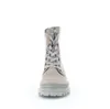 A front view of a beige lace-up boot against a white background. Produktbild-Vorschau