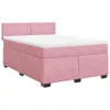 Boxspringbett mit Matratze Rosa 160x200 cm Samt Produktbild-Vorschau 1