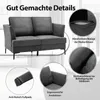 COSTWAY sofa dwuosobowa 2 seater nowoczesna, tkanina sofa Podgląd zdjęcia produktu 5