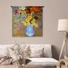 MuchoWow® Wandteppich Wandbehang Vase mit Gänseblümchen und Produktbild-Vorschau 5