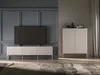 A modern living room with a TV and media console. Produktbild-Vorschau