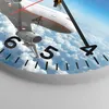 Wanduhr - Rund - Glasuhr - Passagier Flugzeug Motoren Produktbild-Vorschau 5