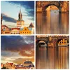 Wanduhr - Quadrat - Glasuhr - Prag brücke geschichte fluss Produktbild-Vorschau 8
