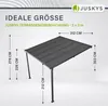 Juskys Terrassenüberdachung Borneo 3x3 m – Aluminium Produktbild-Vorschau 3