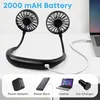 Nackenventilator 2000mAh USB leise tragbar Outdoor Schwarz Produktbild-Vorschau 3