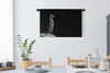 MuchoWow® Wandteppich Wandbehang Erdmännchen für schwarzen Produktbild-Vorschau 3