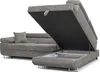 Ecksofa Aller L-form Schlafsofa in Grau Cord Eckcouch mit Produktbild-Vorschau 5