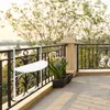 Table suspendée pour balcon, Pliable, Marron, 84 x 60 x 63 Voir les images du produit 6