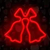 Neon LED w kształcie dzwonków, zasilany bateriami i USB Anteprima dell’immagine prodotto 3