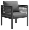 Gartenlounge-Set 5-teilig Ecksofa mit Tisch & Hocker, 150kg Produktbild-Vorschau 4
