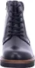 A close-up front view of a black leather lace-up boot. Produktbild-Vorschau